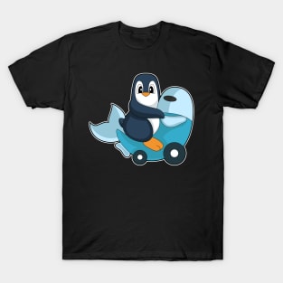 Penguin Fish Scooter T-Shirt